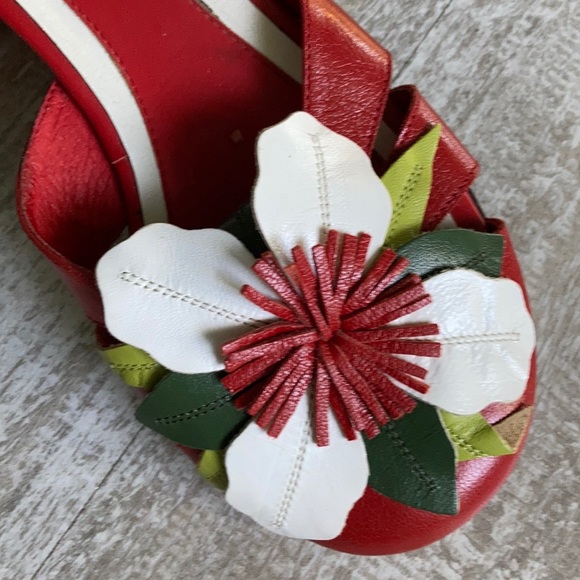 Christmas Poinsettia Flats, Vis a Vie size 37 - Picture 2 of 6
